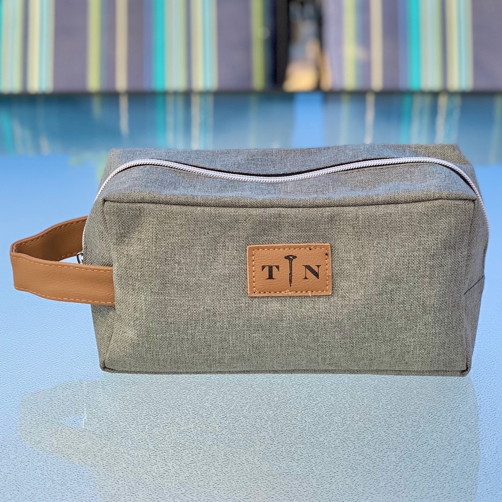 TN Gray Twill Men’s Travel Kit Toiletry Bag